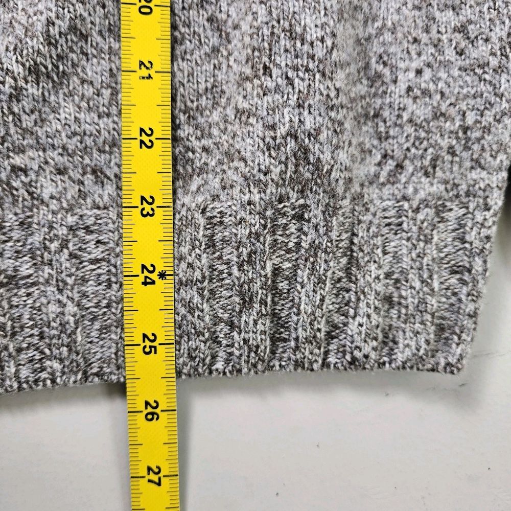 Jos. A. Bank Reserve Sweater Mens Large Brown Wool Blend Mock Neck Marled Knit - Picture 7 of 7